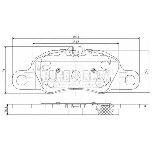 Genuine Borg & Beck Front Brake Pads fits Porsche 911 3.6 Carrera 4 06 BBP2480 Borg & Beck  - Dynamic Drive