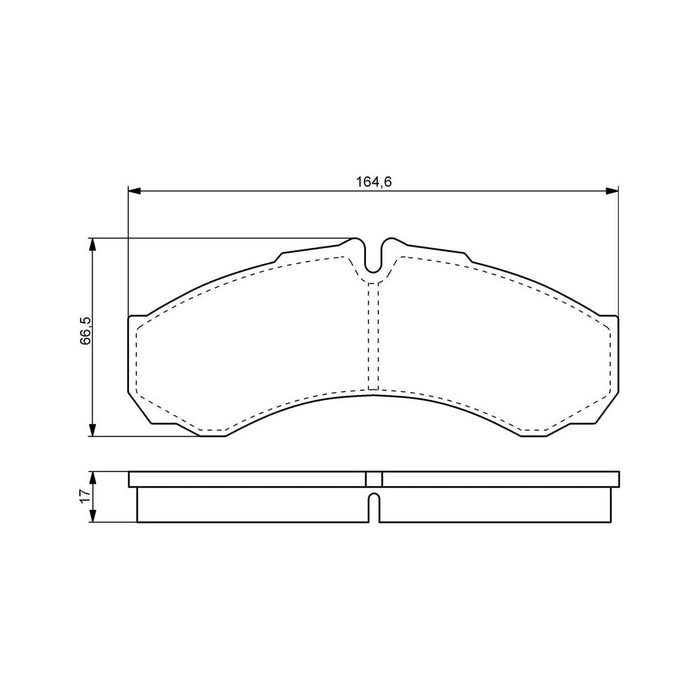 Genuine Bosch Brake Pad Set Bp972 fits Iveco Daily 29L12 - 2.3 - 02-06 098642483