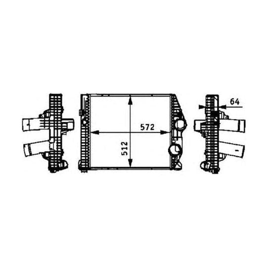 NRF Radiator fits Mercedes Atego Atego 2 NRF  - Dynamic Drive