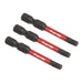 Sealey Hex 4mm Impact Power Tool Bits 50mm 3pc AK8237 Sealey  - Dynamic Drive