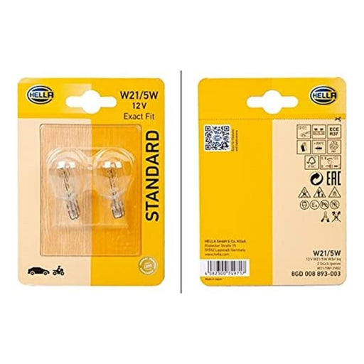 Hella Bulb W21/5W Standard 12V 21/5W Quantity: 2 8GD 008 893-003 Hella  - Dynamic Drive