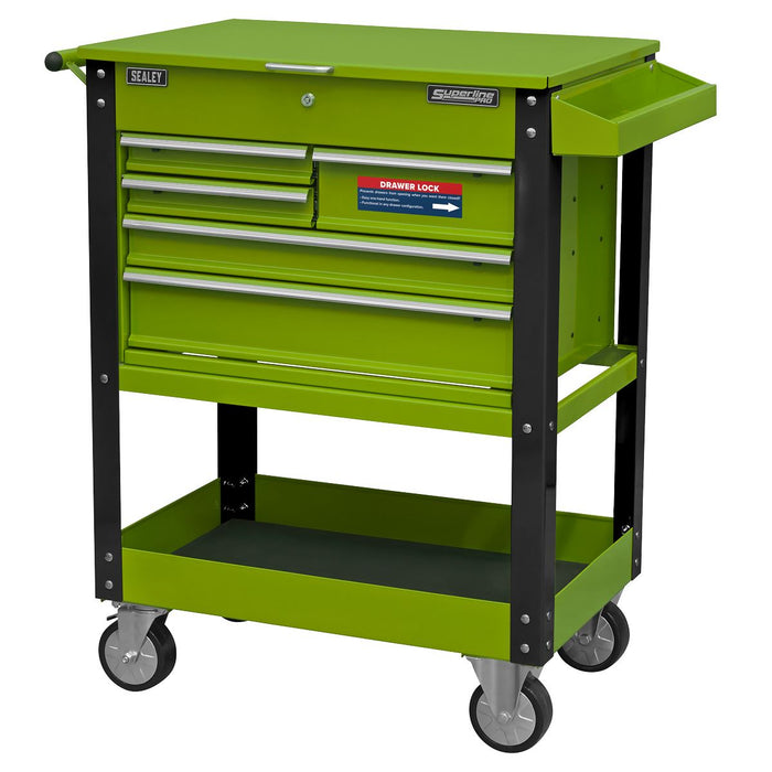 Sealey Heavy-Duty Mobile Tool & Parts Trolley with 5 Drawers and Lockable Top- H Sealey  - Dynamic Drive