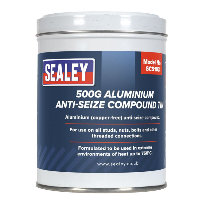 Sealey Aluminium Anti-Seize Compound 500g Tin SCS103 Sealey  - Dynamic Drive