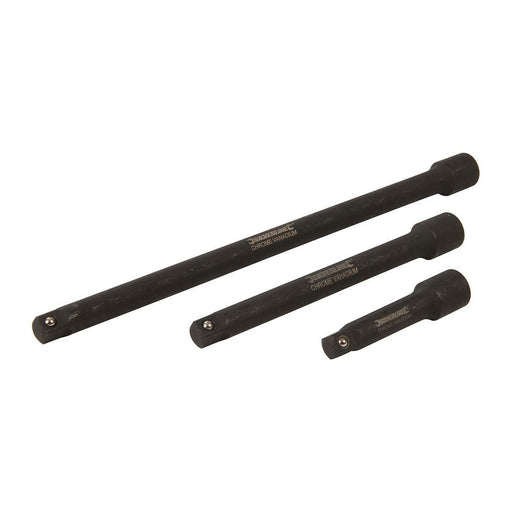 Silverline Impact Extension Bar Set 3/8" 3pce 75, 150 & 250mm Silverline  - Dynamic Drive