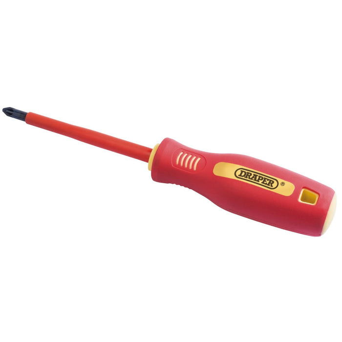 Draper Fully Insulated Soft Grip PZ TYPE Screwdriver, No.2 x 100mm (sold loose) Draper  - Dynamic Drive