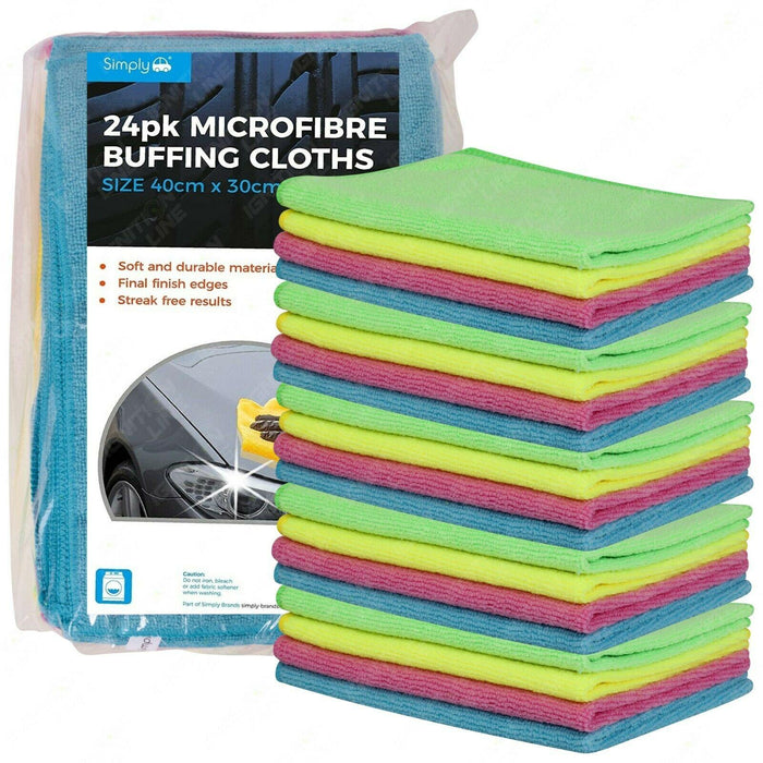 72 x Large Microfibre Cloths Car Cleaning Valeting Waxing Detailing Polishing UKB4C  - Dynamic Drive