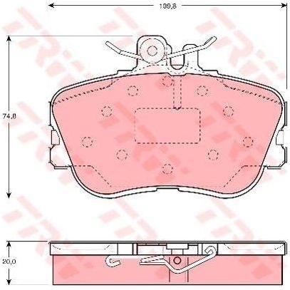 Genuine TRW Brake Pads (Front) (R90) GDB1094