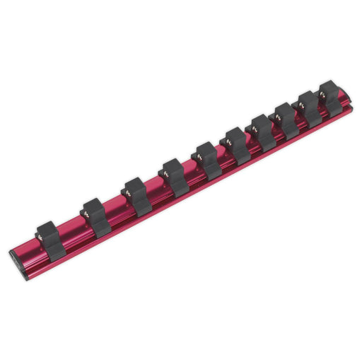 Sealey Socket Retaining Rail Magnetic 1/2"Sq Drive 10 Clips AK27084 Sealey  - Dynamic Drive