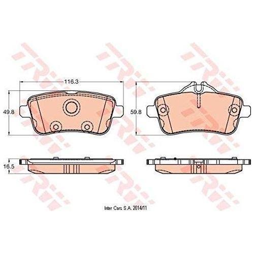 Genuine TRW Brake Pads (Rear) (R90) GDB1947