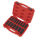 Sealey 16pc 1/2" Dr Deep Impact Lock On Grip Socket Set 10-32mm 85% Rounded Nuts Sealey  - Dynamic Drive