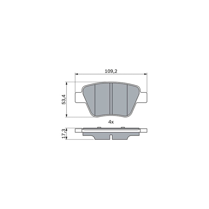 Bosch Brake Pad Set Bp1338 fits VW Golf Estate/Variant TDi|TDi BlueMotion - 1.6