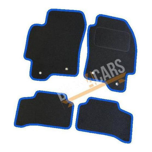 Fully Tailored Blue Trim Carpet Mats Jaguar X Type 01> Set of 4 + 4 Clips UKB4C  - Dynamic Drive