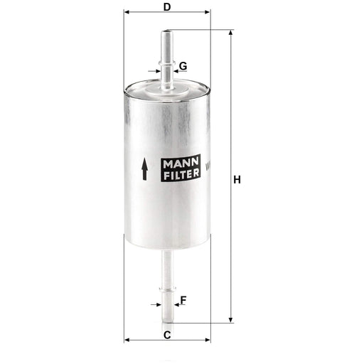 Genuine Mann Fuel Filter for Ford Focus Volvo S40 WK614/46 Mann & Hummel  - Dynamic Drive