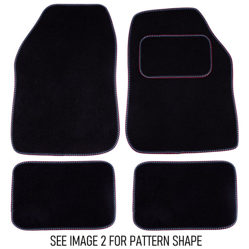 Tailored Claret Blue Trim Carpet Mats fits VW Polo 04-09 + Clips 04 05 06 07 08 09 UKB4C  - Dynamic Drive