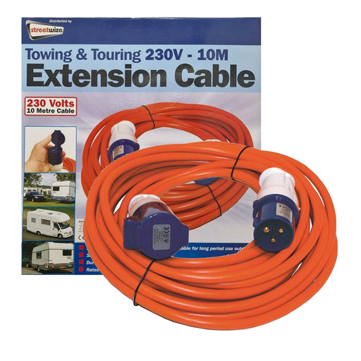 10m Caravan 230v Hook Up Cable Extension - UK Camping And Leisure