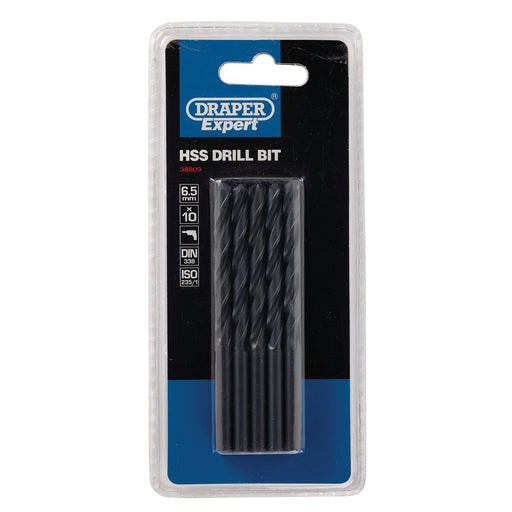 Draper HSS Drill Bit, 6.5mm (Pack of 10) 38809 Draper  - Dynamic Drive