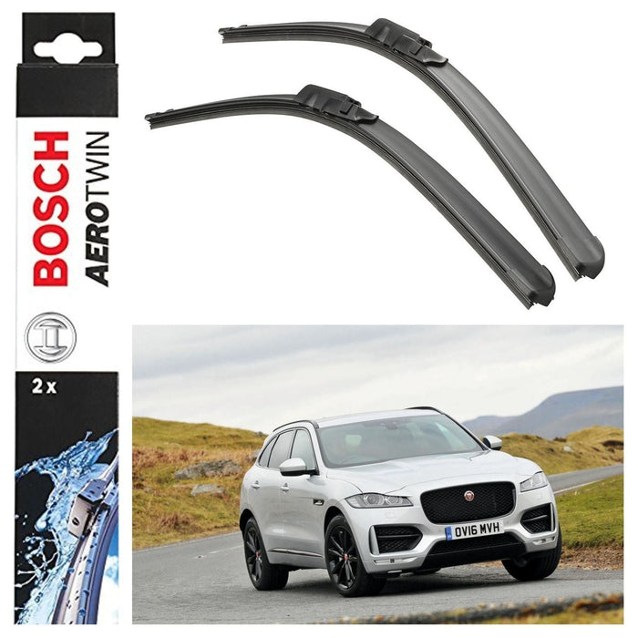 Bosch Aerotwin Front Wiper Blades Set Jaguar F-Pace 04.16> A310S