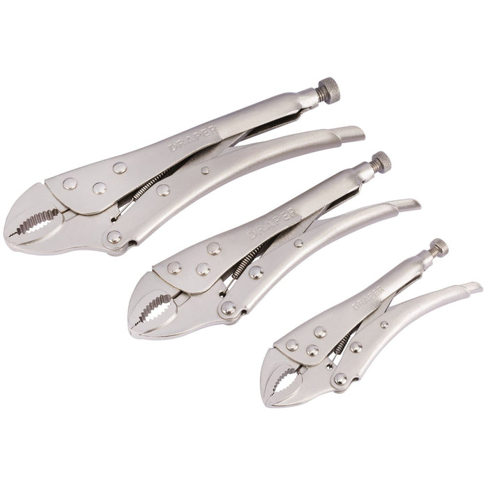 Draper Self Grip Curved Jaw Pliers Set (3 Piece) 67825 Draper  - Dynamic Drive