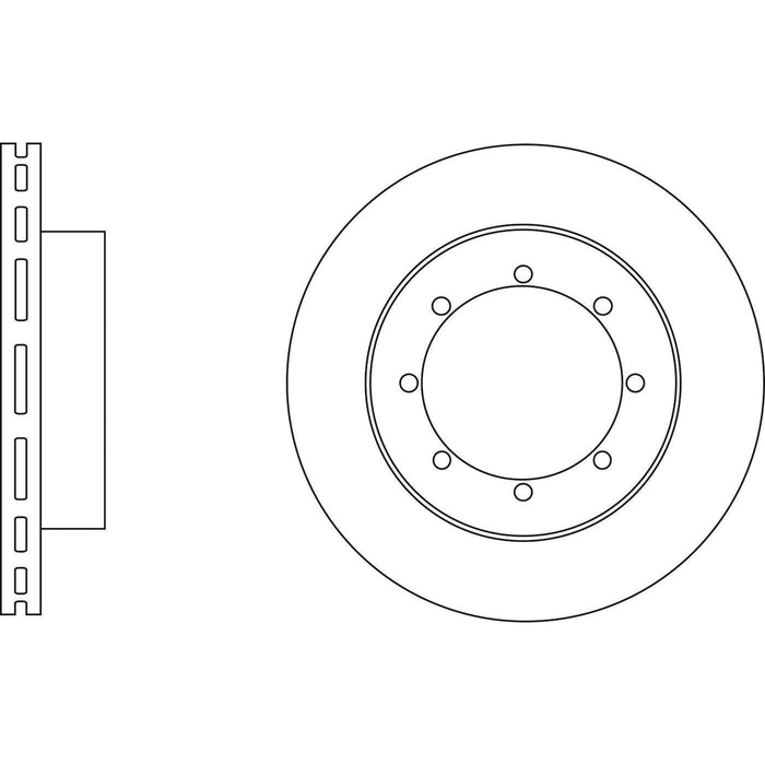 Apec Brake Disc Rear Fits Nissan Cabstar Nt400