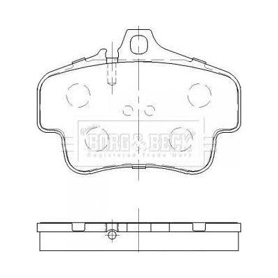 Genuine Borg & Beck Rear Brake Pads fits Porsche 911 997 0412 BBP2472 Borg & Beck  - Dynamic Drive