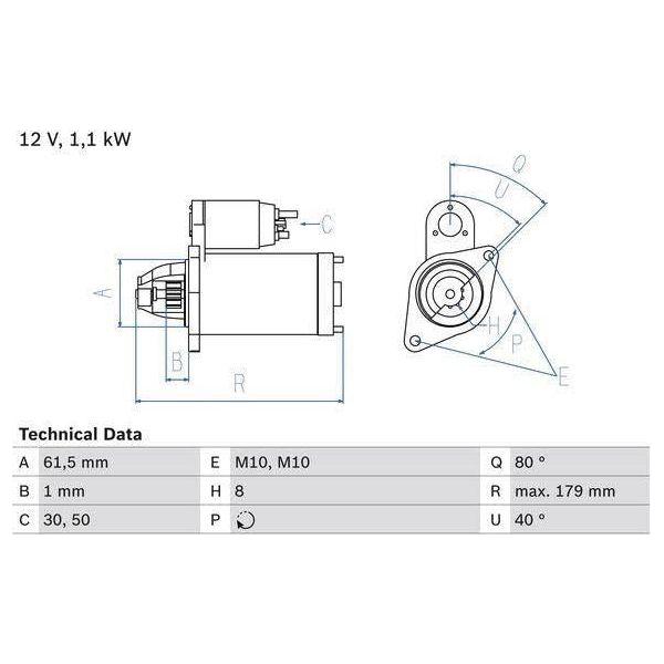 Bosch Reman Starter Motor 2577 0986025770