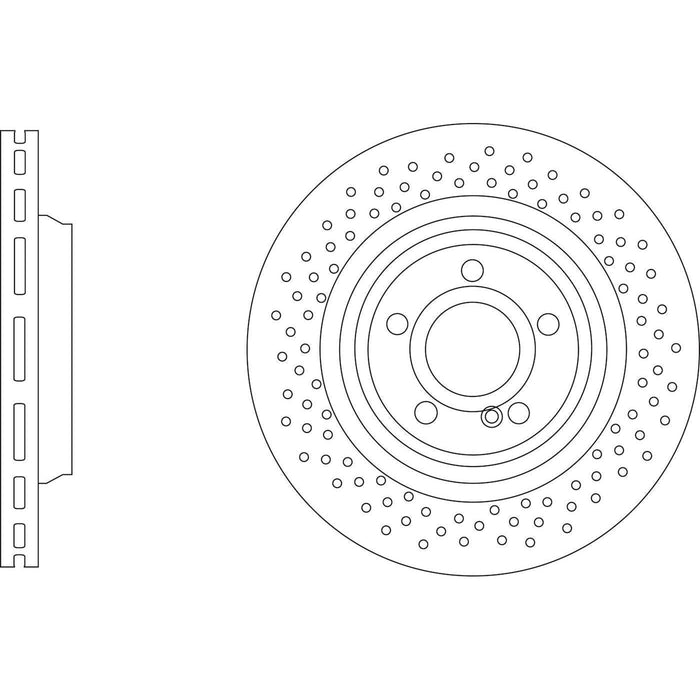 Apec Brake Disc Rear Fits Mercedes Sl Class