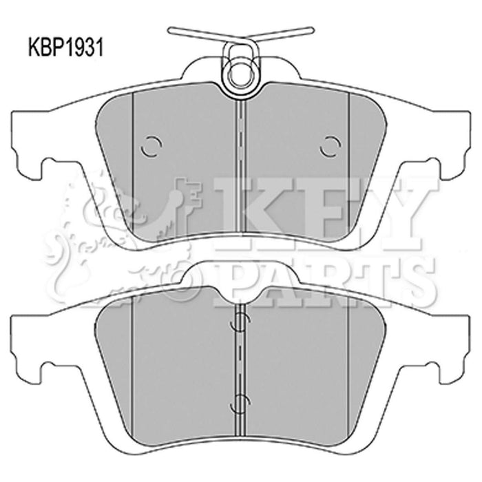 Genuine Key Parts KBP1931 Rear Brake Pads (Ate-Teves)