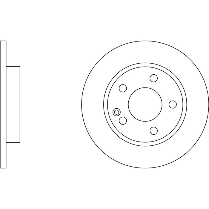 Genuine APEC Front Brake Discs & Pads Set Solid for Mercedes-Benz A-Class