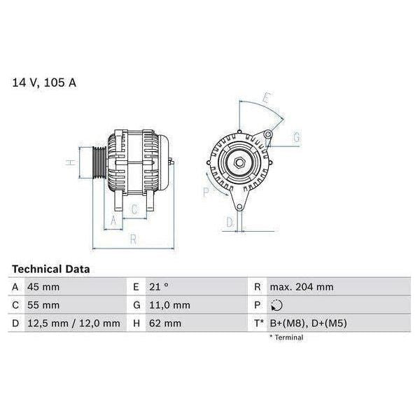 Bosch Reman Alternator 4278 0986042780