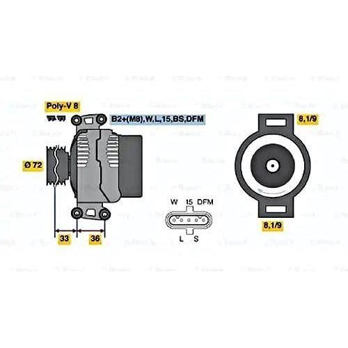 Bosch Reman Alternator (Hgv) 4658 0986046580