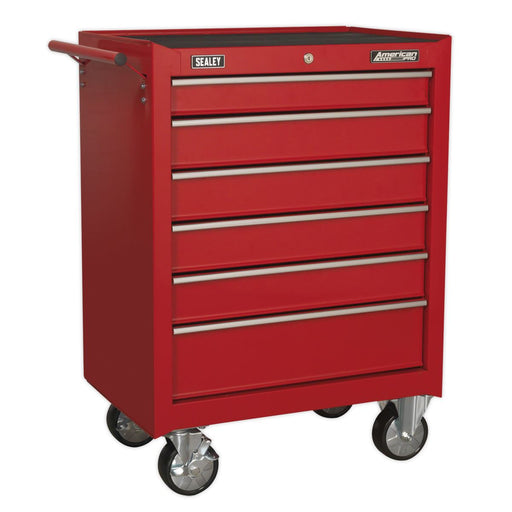 Sealey Rollcab 6 Drawer with Ball-Bearing Slides Red AP226 Sealey  - Dynamic Drive