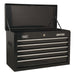 Sealey Topchest Mid-Box & Rollcab 14 Drawer Stack Black AP22BSTACK Sealey  - Dynamic Drive