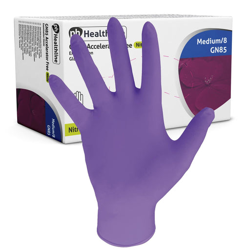 Bodyguards Powder Free Violet Nitrile Disposable Gloves Medium Box of 100 Purple Bodyguard  - Dynamic Drive