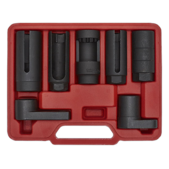 Sealey Oxygen Sensor Socket Set 7pc 3/8" & 1/2"Sq Drive SX032