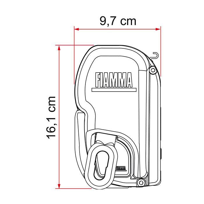 Fiamma F45 L Winch Awning Wind Out 450 Polar White Case Royal Grey Fabric F45L