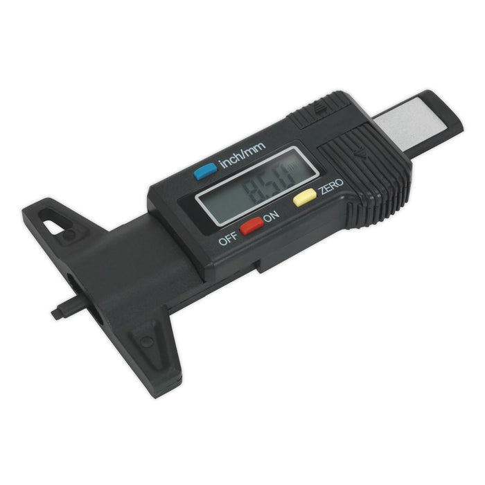 Sealey 0-25mm Digital LCD Display Tyre Tread Depth Gauge Tester Gauge Monitor Sealey  - Dynamic Drive