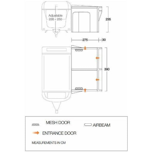 Vango Riviera Air 390 Elements TC Caravan Awning Vango  - Dynamic Drive