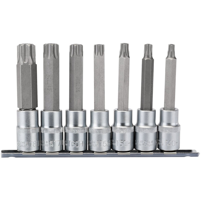 Draper TX-STAR Security Socket Bit Set, 1/2" Sq. Dr., 100mm (7 Piece) Draper  - Dynamic Drive