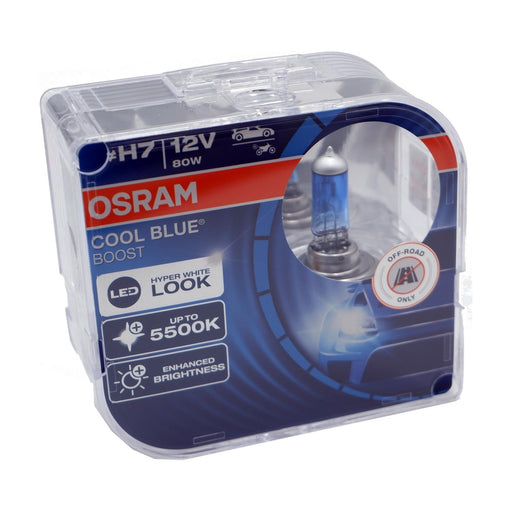 Osram H7 Cool Blue Boost 5000K Hyper Blue Bulbs (X2) 80W 12v 62210CBB-HCB Osram  - Dynamic Drive