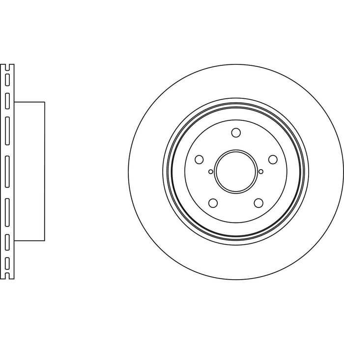 Apec Brake Disc Rear Fits Subaru Impreza