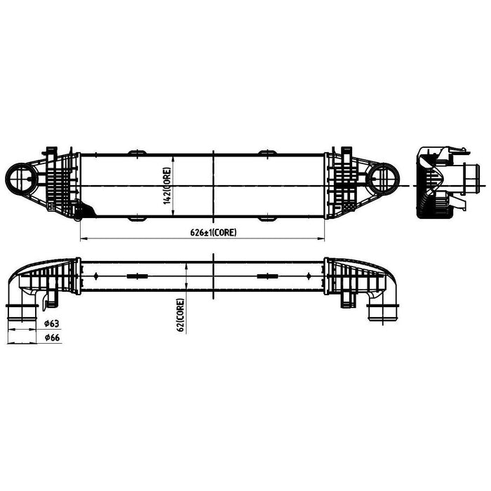 NRF Intercooler fits Mercedes C-class Glk-class NRF  - Dynamic Drive