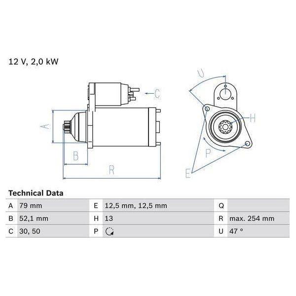 Bosch Reman Starter Motor 2507 0986025070