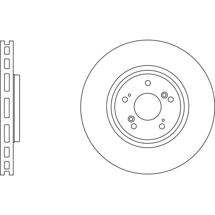 Genuine APEC Front Brake Discs & Pads Set Vented for Honda CR-V Apec  - Dynamic Drive