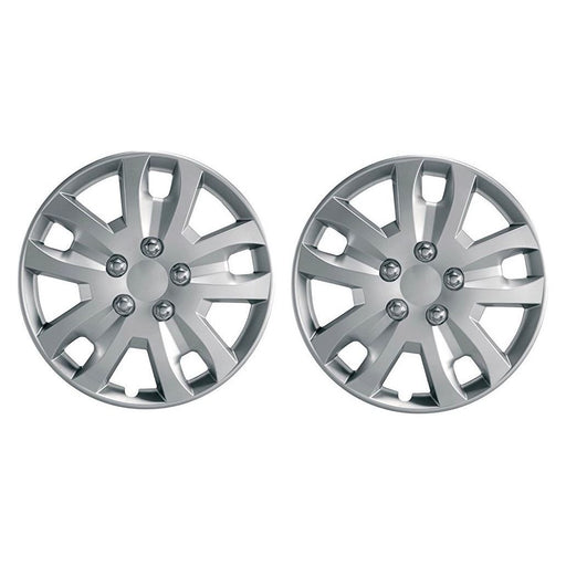 Pair Of Silver 14" Caravan Wheel Trims Hub Caps for Bailey Ranger 550 /6 2005 UKB4C  - Dynamic Drive