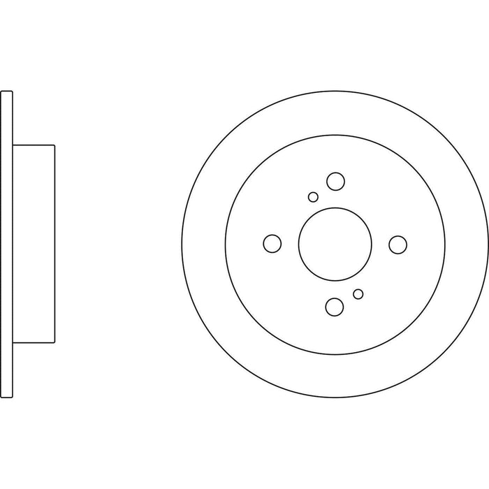 Apec Brake Disc Rear Fits Suzuki Ignis