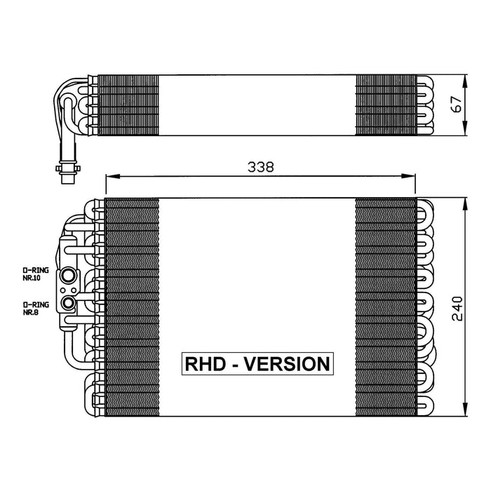 NRF Evaporators fits Mercedes CLK E-class NRF  - Dynamic Drive