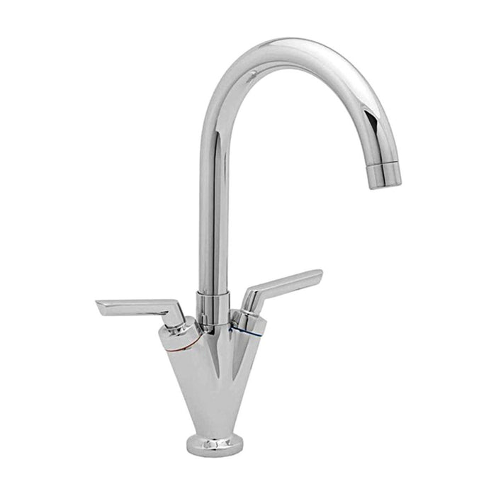 AG Swan Twin Lever Kitchen/Galley Monoblock Mixer Tap Chrome for Caravan/Motorho