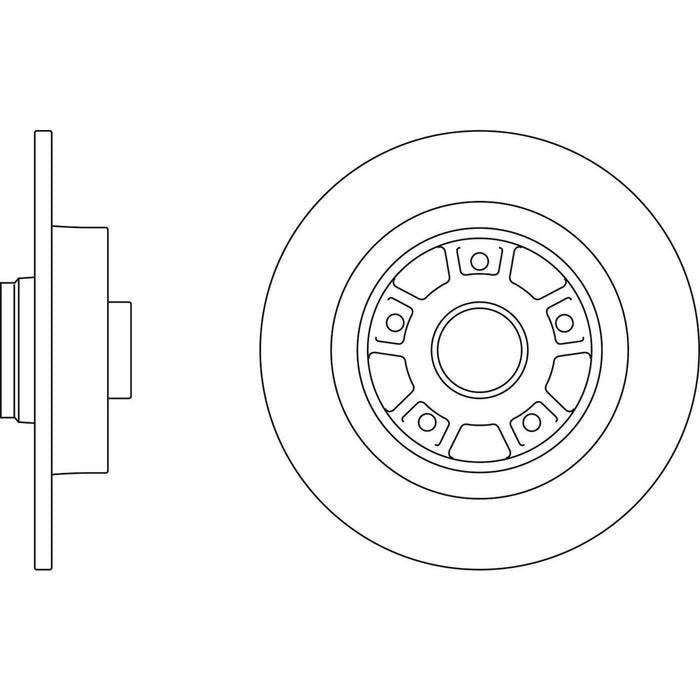 Apec Brake Disc Rear Fits Renault Laguna Scenic With Bearing Apec  - Dynamic Drive