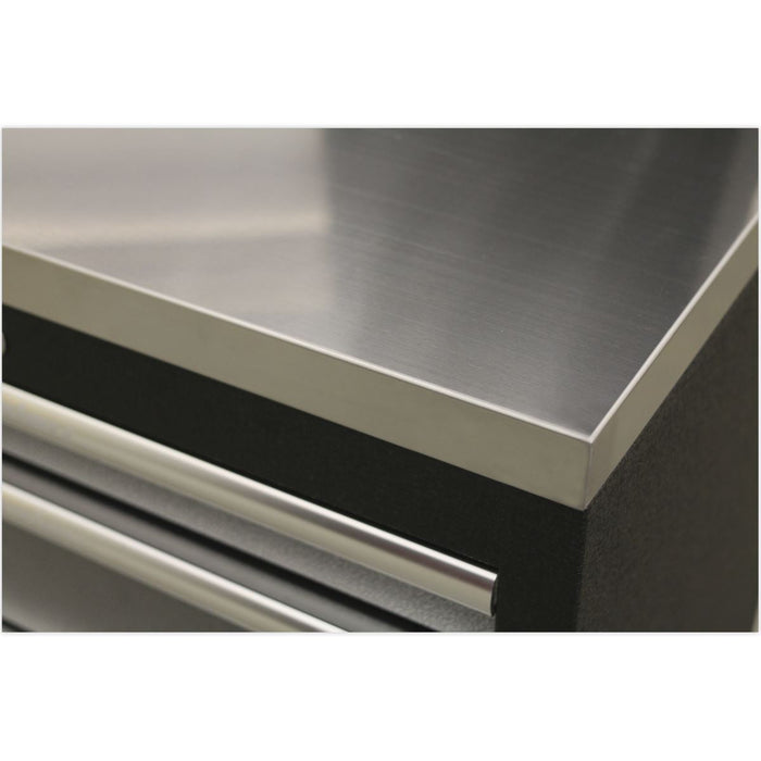 Sealey Superline Pro 2.0m Storage System Stainless Worktop APMSSTACK07SS