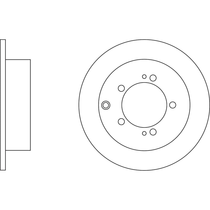 Genuine APEC Rear Brake Discs & Pads Set Solid for Mitsubishi Eclipse